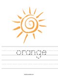  orange Worksheet