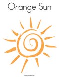 Orange SunColoring Page