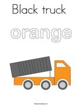 Black truck  Coloring Page