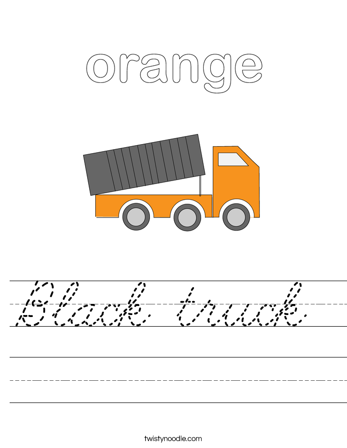 Black truck  Worksheet