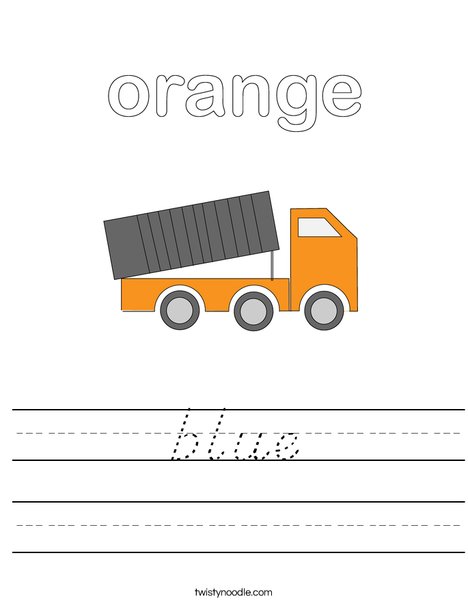 Orange Truck Worksheet