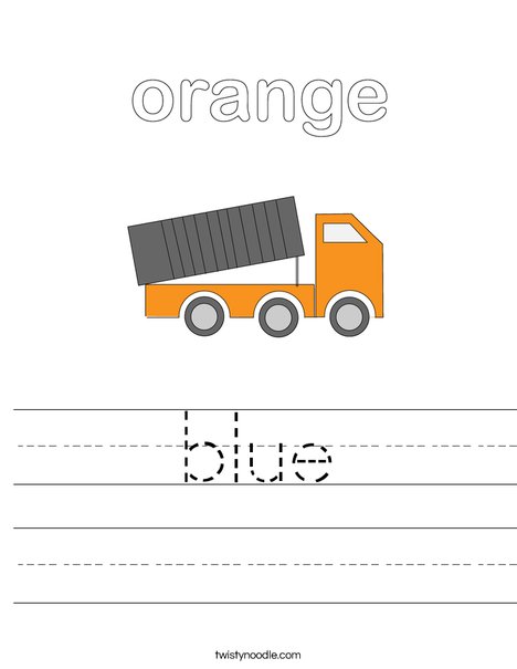 Orange Truck Worksheet