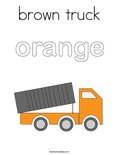 brown truckColoring Page