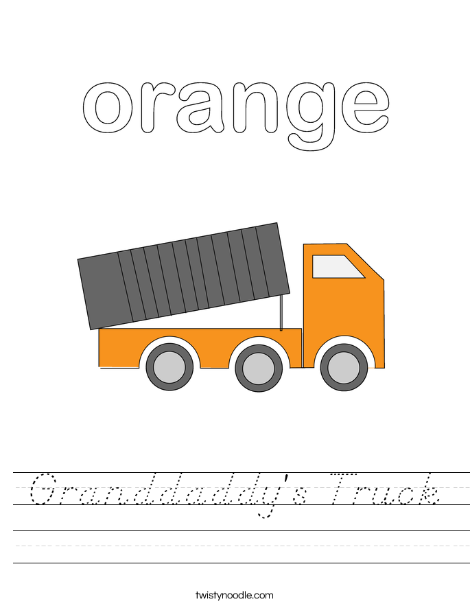 Granddaddy's Truck Worksheet