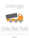 Little Blue Truck Worksheet