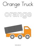 Orange TruckColoring Page