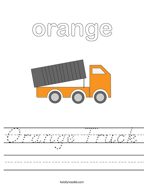Orange Truck Worksheet