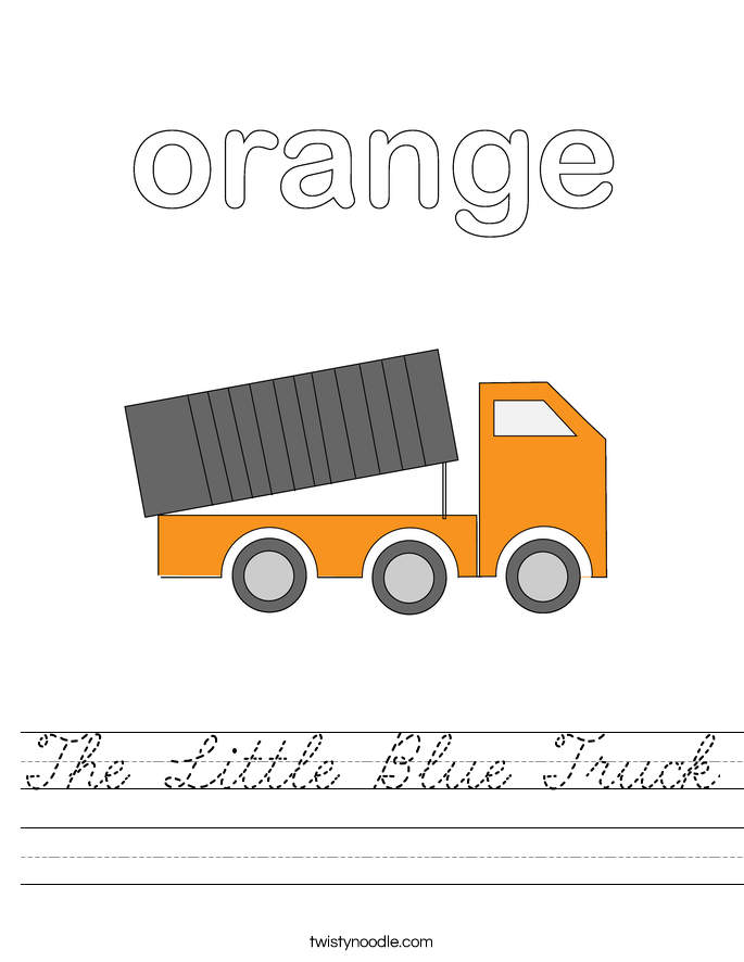 The Little Blue Truck Worksheet