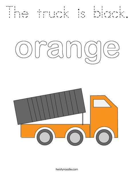 Orange Truck Coloring Page