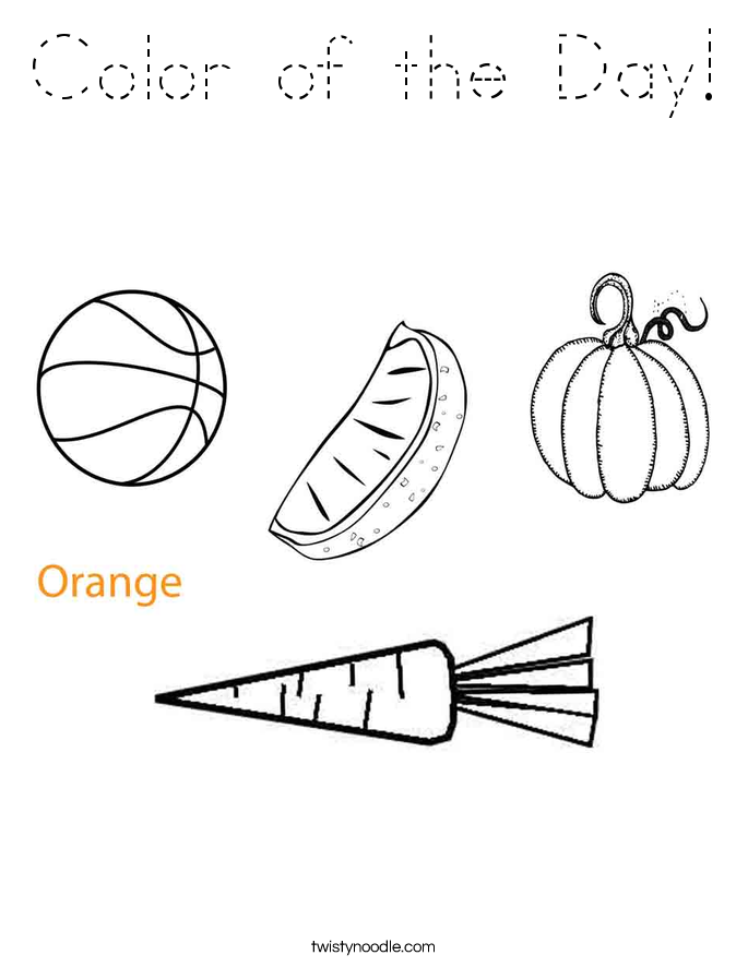 Color of the Day! Coloring Page