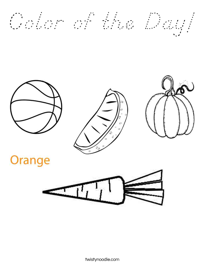 Color of the Day! Coloring Page