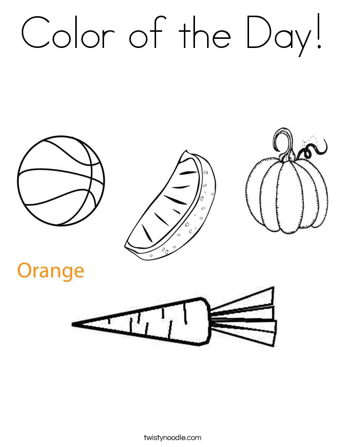 Color of the Day! Coloring Page