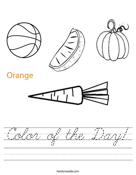 Orange Worksheet