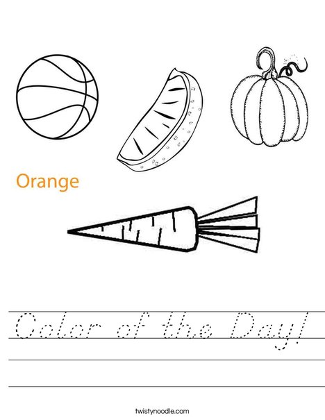 Orange Worksheet