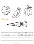 Color of the Day! Worksheet