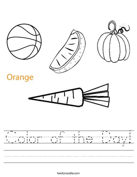 Orange Worksheet