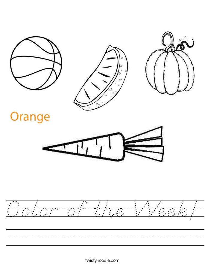 Color of the Week! Worksheet