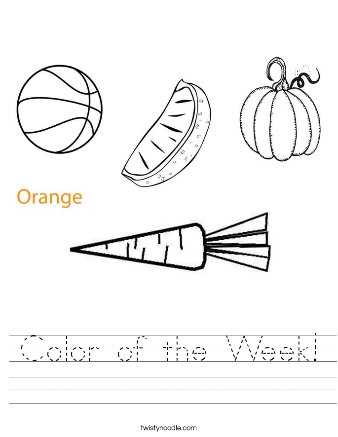 Color of the Week! Worksheet