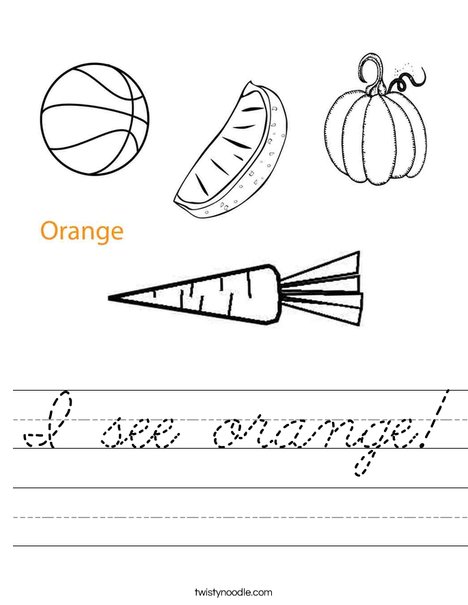 Orange Worksheet