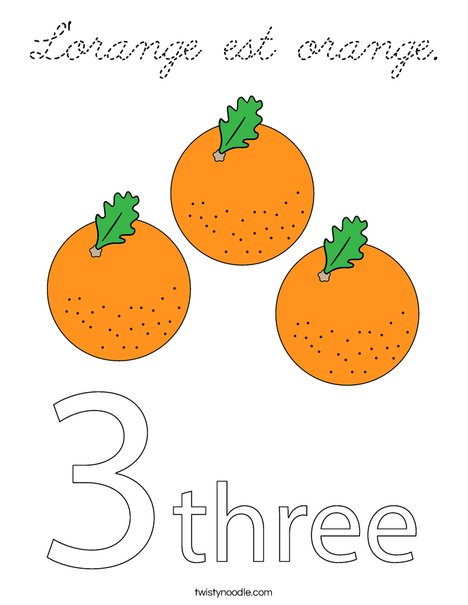 Oranges Coloring Page
