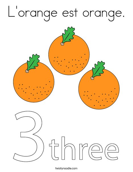 L Orange Est Orange Coloring Page Twisty Noodle