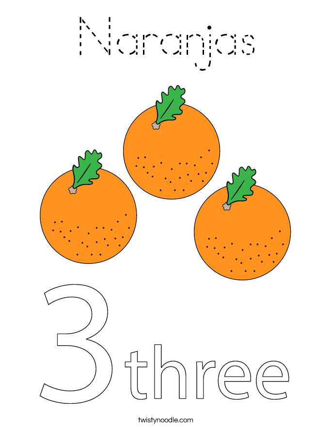 Naranjas Coloring Page