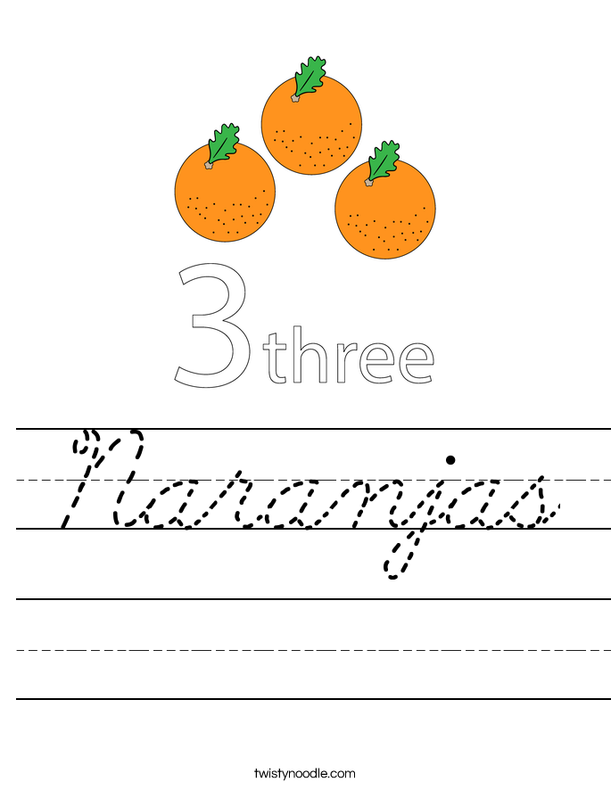 Naranjas Worksheet