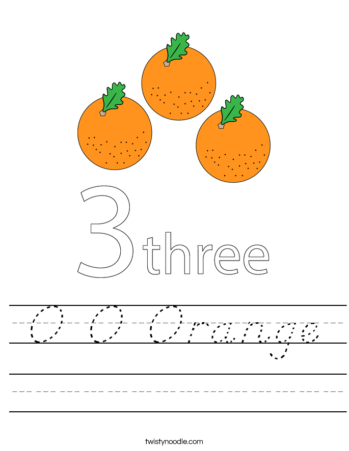 O O Orange Worksheet