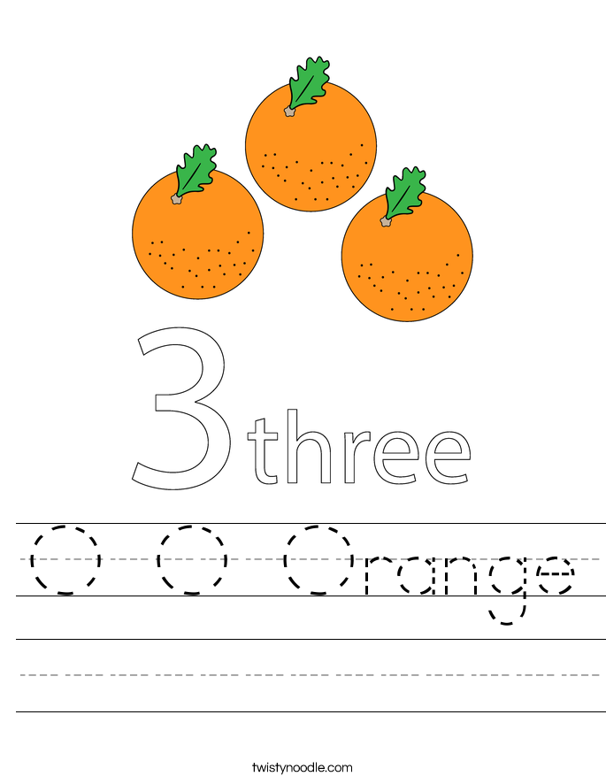 O O Orange Worksheet