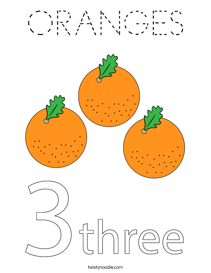 ORANGES Coloring Page