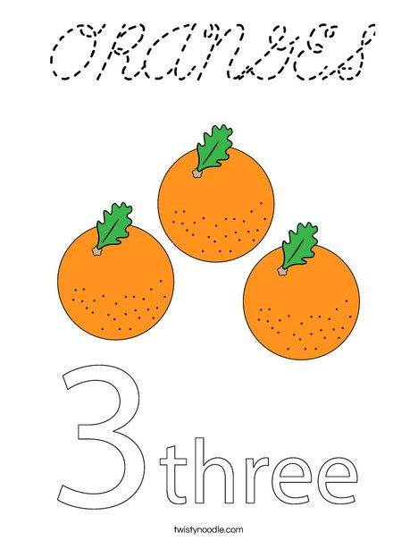 Oranges Coloring Page