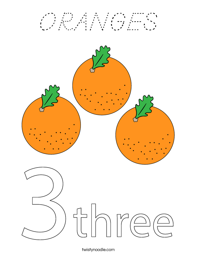 ORANGES Coloring Page