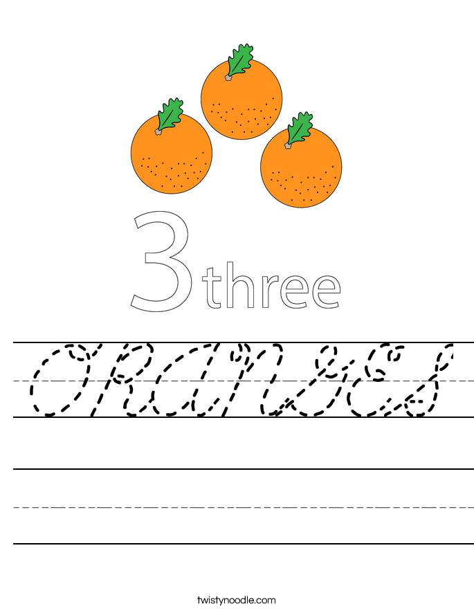 ORANGES Worksheet