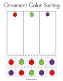 Ornament Color Sorting Coloring Page