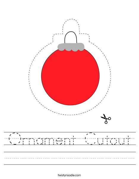 Ornament Cutout Worksheet