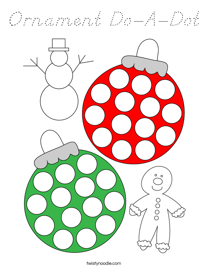 Ornament Do-A-Dot Coloring Page