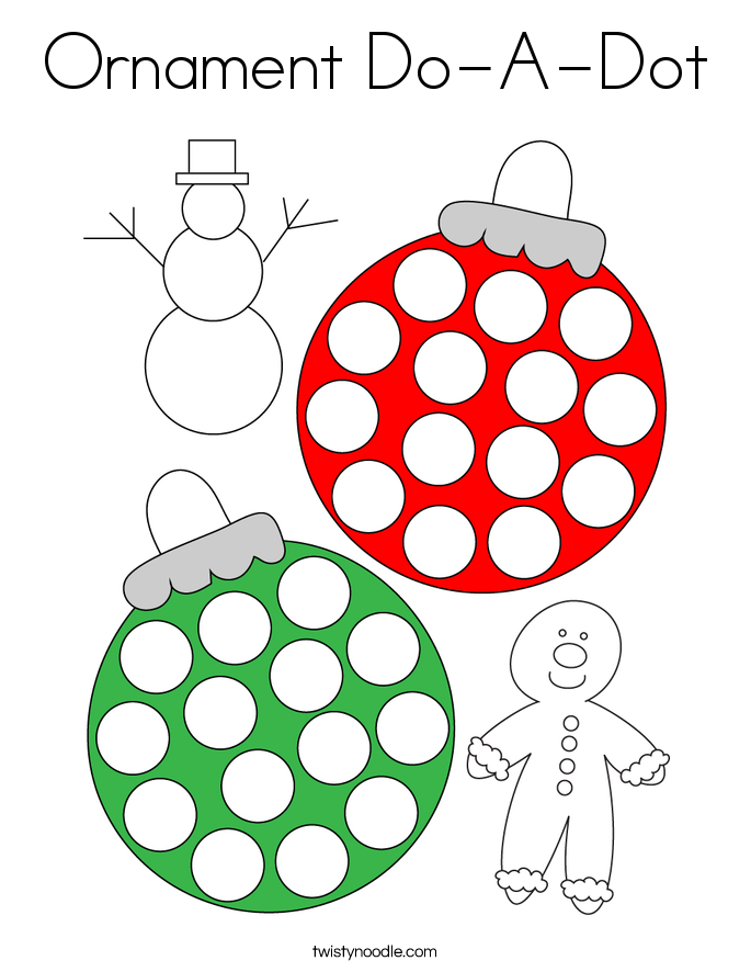 Ornament Do-A-Dot Coloring Page