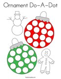 Ornament Do-A-Dot Coloring Page