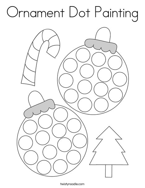 Ornament Dot Painting Coloring Page
