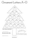 Ornament Letters A-O Coloring Page