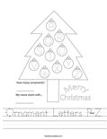 Ornament Letters P-Z Worksheet