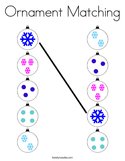 Ornament Matching Coloring Page