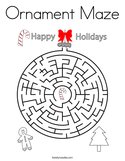 Ornament Maze Coloring Page