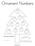 Ornament Numbers Coloring Page