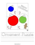 Ornament Puzzle Worksheet
