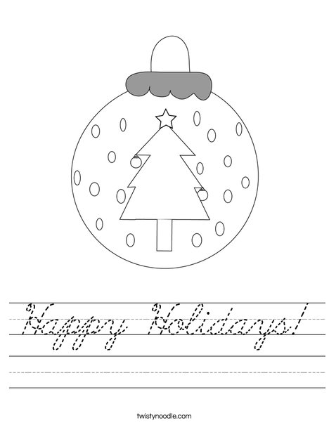 Ornament Worksheet