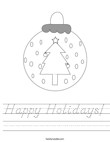 Ornament Worksheet