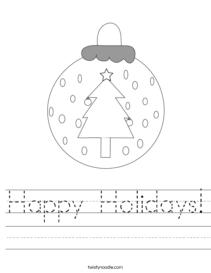 Happy Holidays! Worksheet