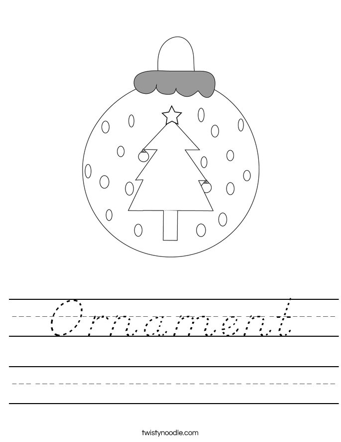 Ornament Worksheet