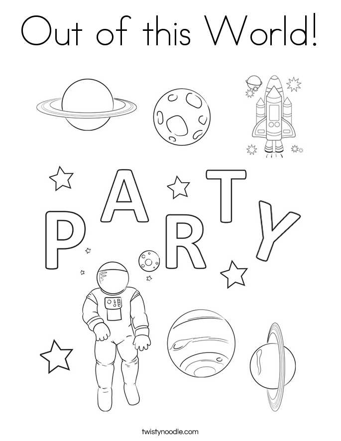 Out of this World! Coloring Page
